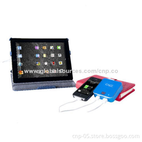 6,600mAh Dual-USB Power Bank with Digital Indicator, 5V/1.0A Input